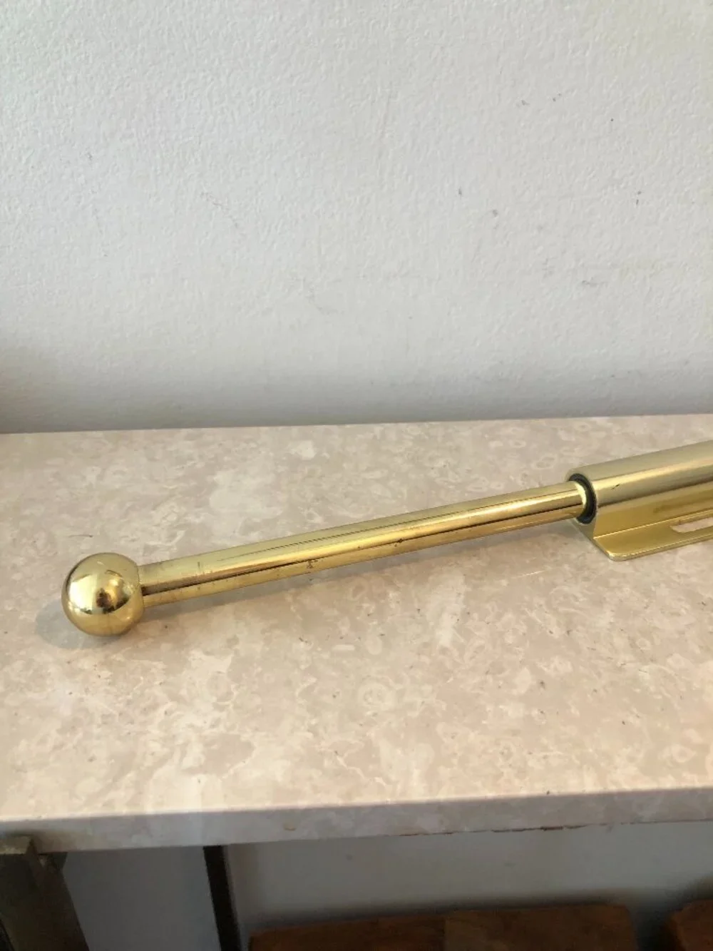 Clothes Valet Garment Pull-out Rod in Polished Brass for Closet hanging